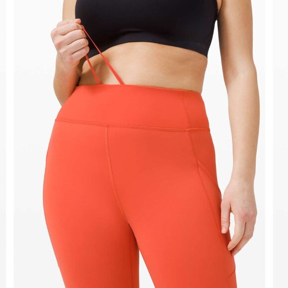 Lululemon Invigorate High-Rise Tight 25" Brick Orange Size 8 Leggings - Picture 5 of 12